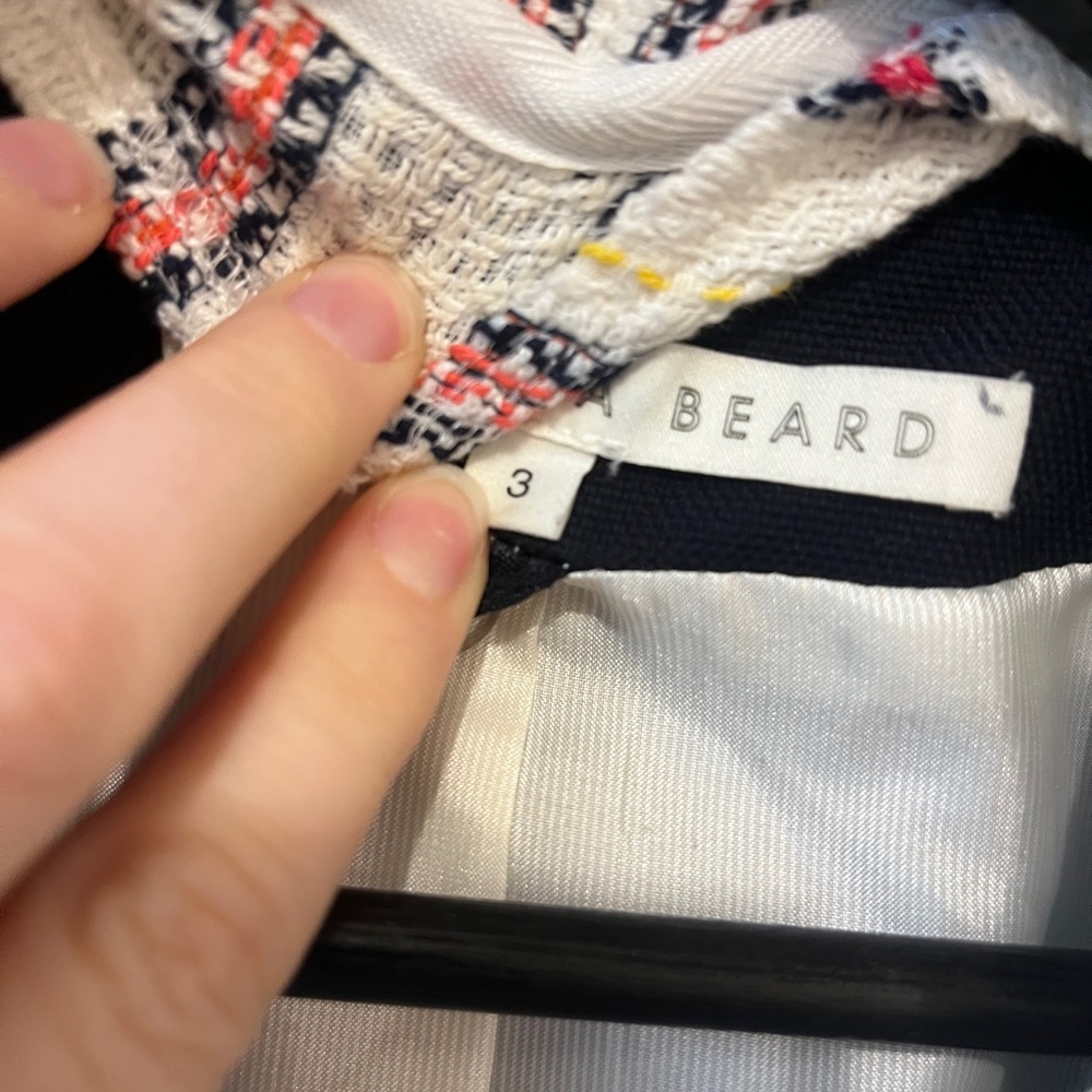 Veronica Beard Navy Dickey Blazer w/ Dickey - Picture 3 of 8